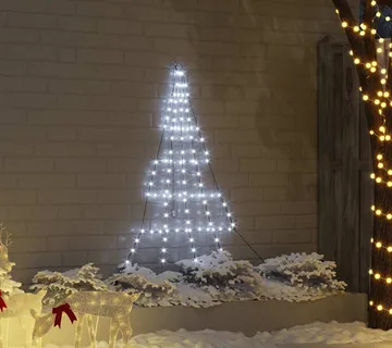 vidaXL LED Božićno drvce s zemljanim klinovima Hladna bijela 182 cm - Venlo