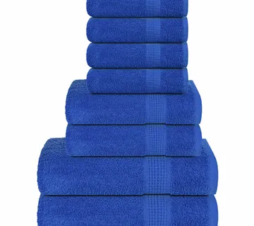 vidaXL Set ručnika FROGN od 8 dijelova plavi 360 g/m² - Venlo