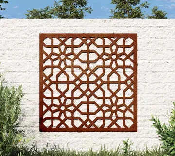 vidaXL Vrtni zidni ukras 55 x 55 cm čelik COR-TEN s maurskim uzorkom - Venlo