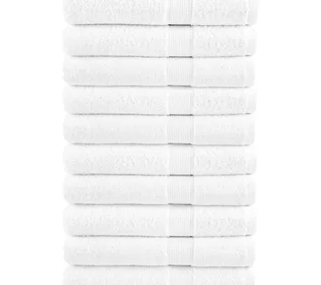 vidaXL Ručnici SOLUND 10 kom bijeli 100 x 200 cm 600 gsm - Venlo