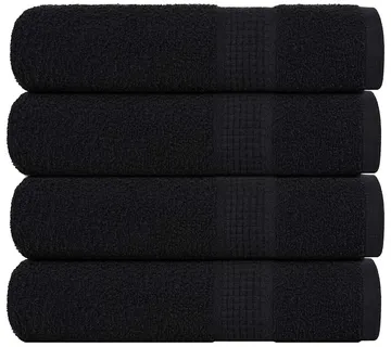 vidaXL Ručnici za kupanje FROGN 4 kom crni 100x150 cm 360 g/m² - Venlo