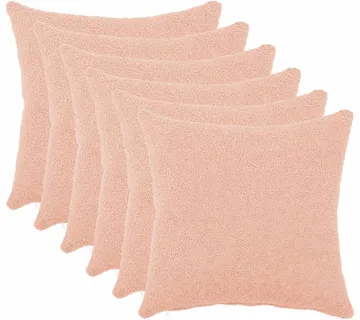 vidaXL Presvlaka za jastuk 6 pcs HEERLEN Ružičasta 30 x 30 cm Bouclé - Venlo