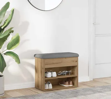 vidaXL Klupa za cipele obrtnički hrast 62x32x50 cm izrađeno drvo - Venlo