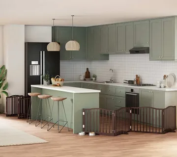 vidaXL Vrata za pse s vratašcima 10 panela sklopiva 800 cm drvo topole - Venlo