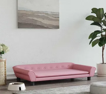 vidaXL Krevet za pse ružičasti 100 x 50 x 21 cm baršunasti - Venlo