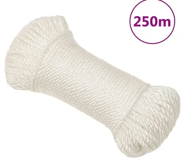 vidaXL Radno uže bijelo 8 mm 250 m od polipropilena - Venlo