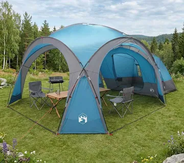 vidaXL Bočna šatora Plava 410 x 410 x 250 cm Poliester i čelik - Venlo