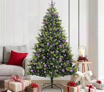 vidaXL Umjetno savitljivo božićno drvce s 300 LED dioda Zelena 180 cm - Venlo