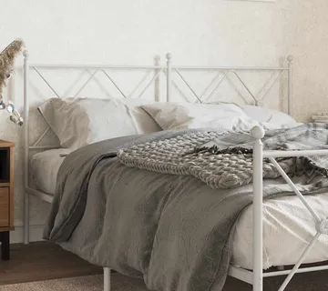 vidaXL Metalno zamjensko uzglavlje bijelo 160 cm - Venlo