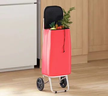 vidaXL Kolica za kupovinu Crvena 35 x 28 x 92 cm Oxford tkanina - Venlo