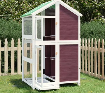 vidaXL Kućica za ptice Boja kave 91,5 x 53 x 170cm od masivne borovine - Venlo