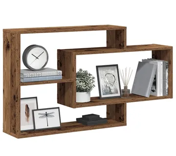 vidaXL Zidna polica staro drvo 104x20x58,5 cm konstruirano drvo - Venlo
