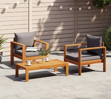vidaXL 3-dijelna set vrtnih sofa s jastucima masivno bagremovo drvo - Venlo