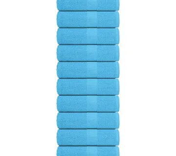 vidaXL Ručnici za pranje FROGN 10 kom. tirkizne 30x30 cm 360 g/m² - Venlo