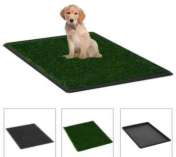 vidaXL Toaleti za ljubimce s pladnjem i travom 2 kom zeleni 76x51x3 cm - Venlo