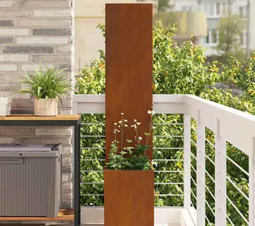 vidaXL Privatnost u vrtu Rezbarija Rđa 32 x 32 x 150 cm Otporni čelik - Venlo