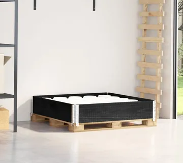 vidaXL Okviri za palete crni 100x100 cm od masivne borovine - Venlo