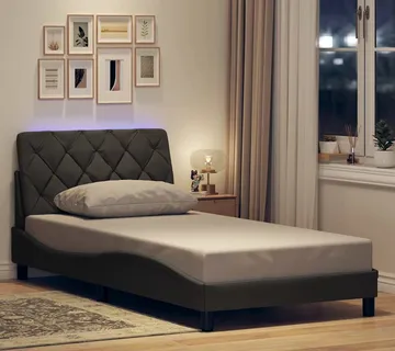 vidaXL Okvir kreveta s LED-om bez madraca 100x200 cm od tkanine - Venlo