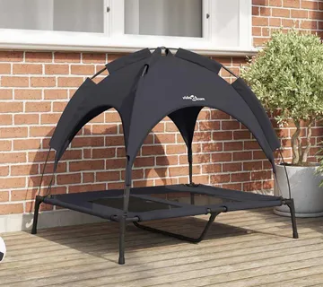 vidaXL Krevet za psa Crna 92 x 77 x 82,5 cm Čelik - Venlo