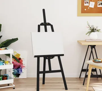 vidaXL Štafelaj crni 53,5 x 95 x 127 cm od masivne borovine - Venlo