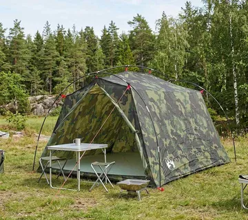 vidaXL Tunelski šator 2-osobni Maskirna 185T Poliester s PU premazom - Venlo