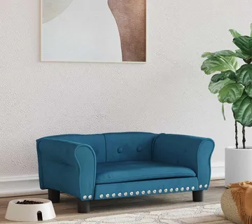 vidaXL Krevet za pse plavi 70 x 45 x 30 cm baršunasti - Venlo
