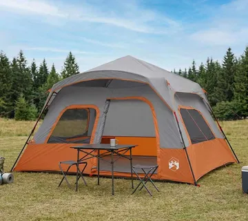 vidaXL Instant šator Siva i narančasta 340 x 280 x 190 cm - Venlo