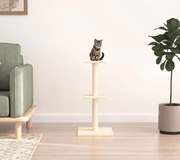 vidaXL Penjalica za mačke sa stupovima za grebanje krem 73 cm - Venlo