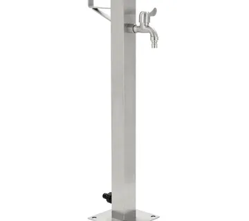 vidaXL Vrtni stup za vodu od nehrđajućeg čelika četvrtasti 65 cm - Venlo