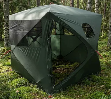 vidaXL Lovni šator s krovom Maslinasto zelena 143 x 143 x 165 cm - Venlo