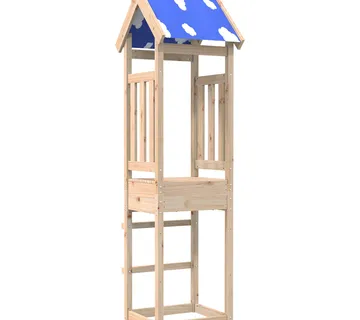 vidaXL Igraći Toranj Smeđa 52.5 x 46.5 x 208 cm Čvrsto borovo drvo - Venlo