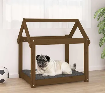 vidaXL Krevet za pse smeđa boja meda 71x55x70 cm od masivne borovine - Venlo