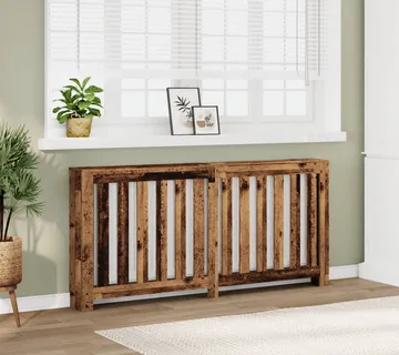 vidaXL Pokrov za radijator boja staro drvo 175x20x82cm drveni - Venlo