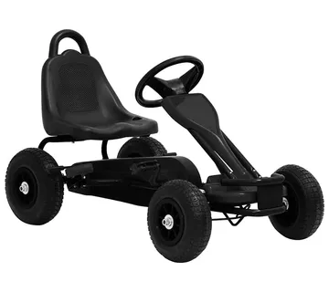 vidaXL Go-Kart s Pedalama i Pneumatskim Gumama crni - Venlo