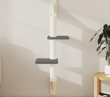 vidaXL Zidna penjalica za mačke i stup za grebanje tamnosiva 108 cm - Venlo