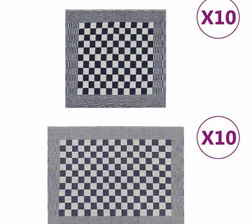 vidaXL Set ručnika od 20 komada plavo-bijeli pamučni - Venlo