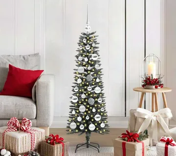 vidaXL Umjetno božićno drvce Zelena 120 cm PVC, Plastika i Čelik - Venlo