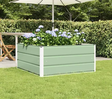 vidaXL Sadilica Pastelno zelena 100 x 100 x 45 cm Čelik - Venlo