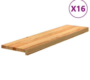 vidaXL Gazišta stepenice 16 kom svjetlosmeđi 100x25x2 cm masivna hrast - Venlo