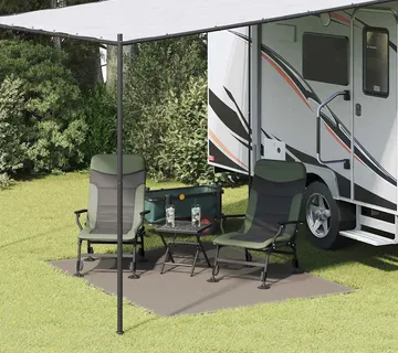 vidaXL Teppi za šator Svijetlo siva 200 x 250 cm Polietilen - Venlo