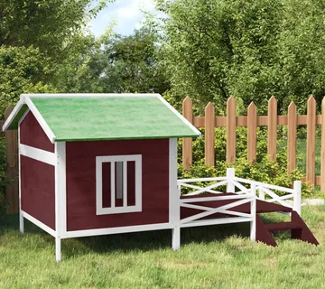 vidaXL Kućica za pse boja kave 159 x 120 x 88,5 cm od masivne borovine - Venlo