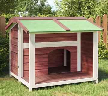 vidaXL Kućica za pse boja kave 96 x 87 x 80,5 cm od masivne borovine - Venlo