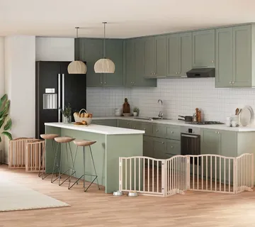 vidaXL Vrata za pse s vratašcima 12 panela sklopiva 960 cm drvo topole - Venlo