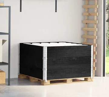 vidaXL Okviri za palete 3 kom crni 100x100 cm od masivne borovine - Venlo