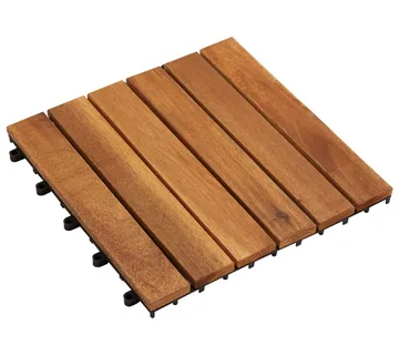 vidaXL Pločice za decking 10 kom. Smeđa 30 x 30 cm Acacijsko drvo - Venlo