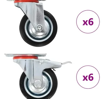 vidaXL Okretni kotačići 12 kom 75 mm - Venlo