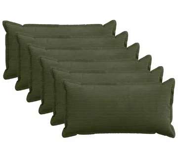 vidaXL Presvlaka za jastuk 6 kom. HOUTEN Zelena 40 x 70 cm Kord - Venlo