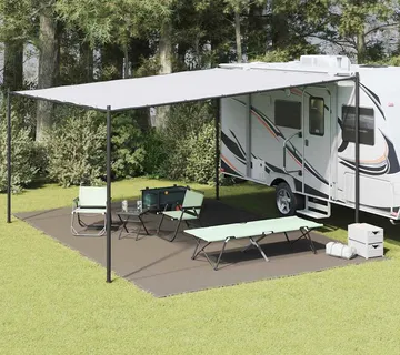 vidaXL Teppi za šator Svijetlo siva 600 x 400 cm Polietilen - Venlo