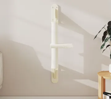 vidaXL Zidna penjalica za mačke sa stupom za grebanje krem 85,5 cm - Venlo