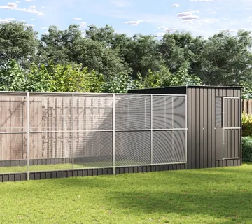 vidaXL Kavez za ptice s produžetkom srebrni 704x303x216 cm čelični - Venlo